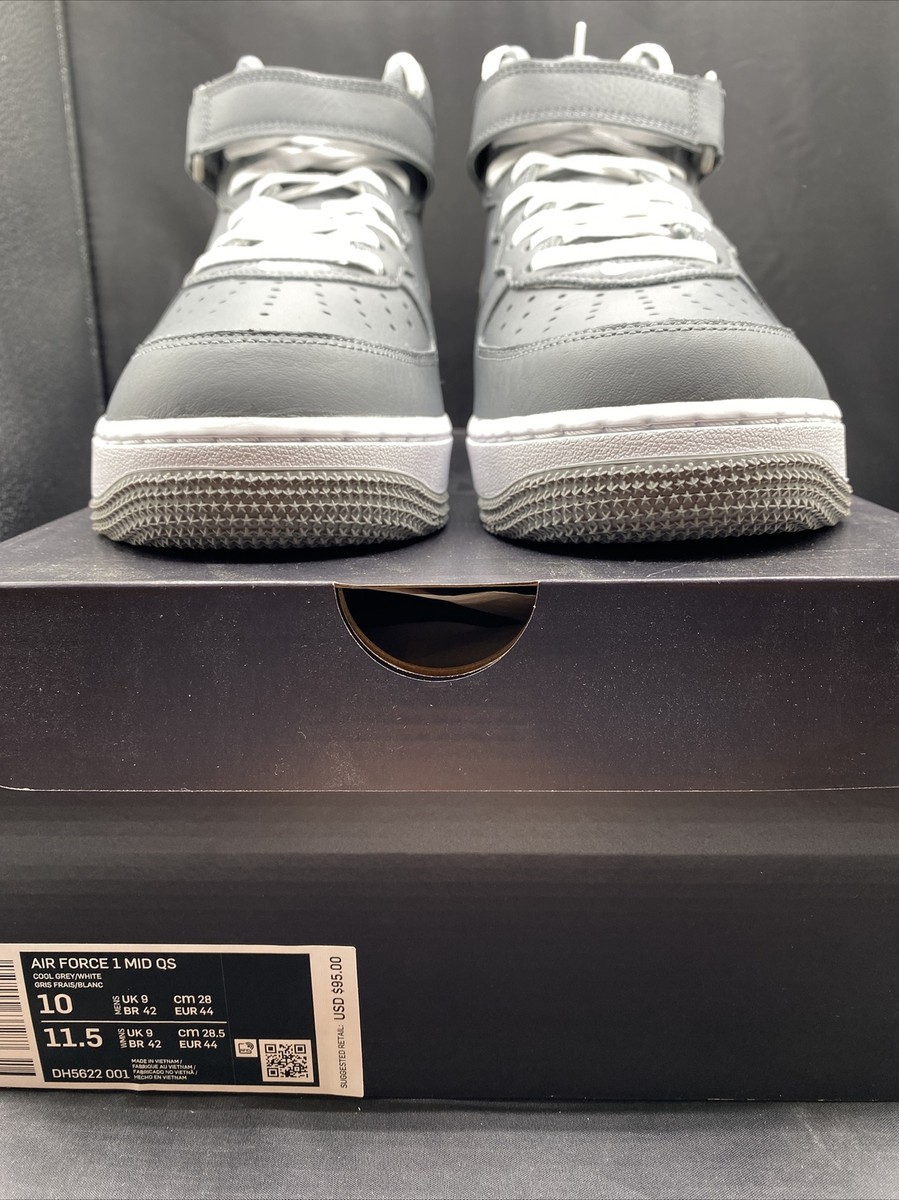 Nike Air Force 1 Mid QS Jewel NYC Cool Grey DH5622-001 Mens Size