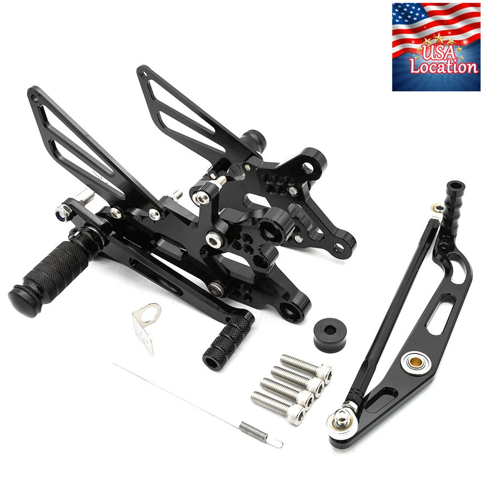 Juego trasero estriberas CNC para Yamaha YZF R6 2006-2023 pedales ajuste de cambio GP Foto 4 de 4