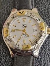 MOVADO ESQUIRE ESO SWISS Ladies Watch. Black Leather Wrist Band.Stunning. Classy