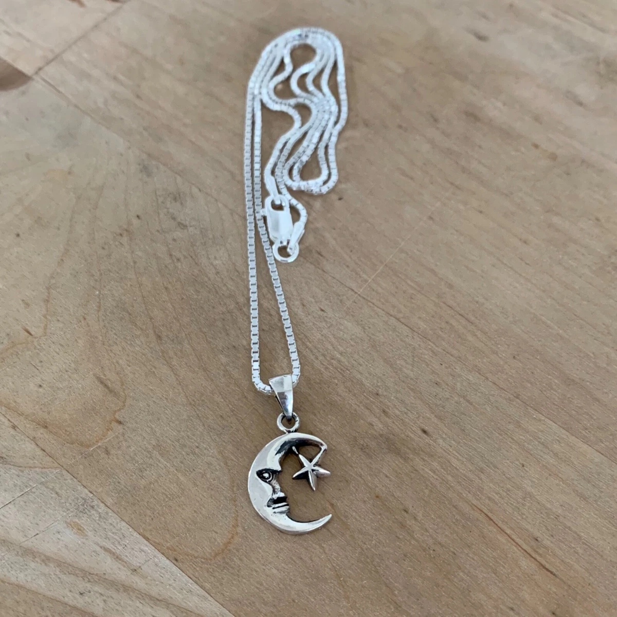 Moon star on sale necklace silver