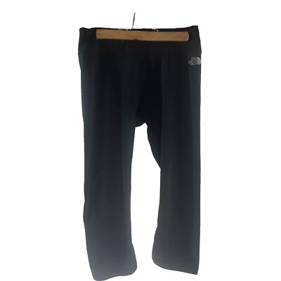 THE NORTH FACE Jogger Womens S/P Black Active Yoga Pants Cropped Drawstring
