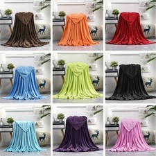 Throw Soft Warm Soft Luxury Warm Home Sofa Bed Micro Coral Plain Fleece Blanket