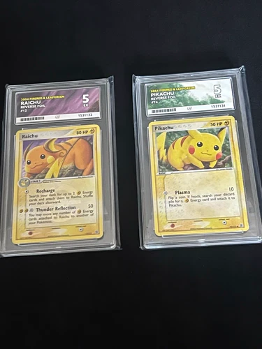 ACE Grading 2004 FireRed & LeafGreen Pikachu #74 Raichu #12 Reverse Foil