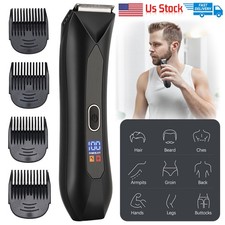 Men's Pubic Hair Trimmer Electric Groin Body Hair Shaver for Balls Body Hair US-