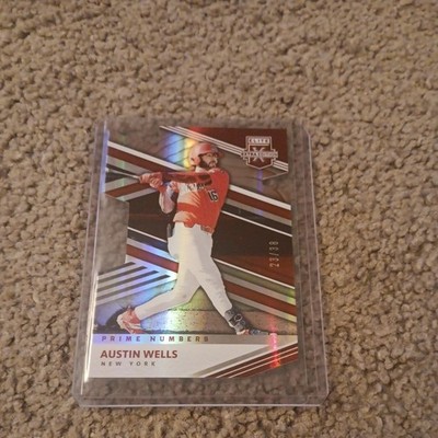 2020 Panini Elite Extra Edition Austin Wells Prime Numbers B Die Cut #/38 RC