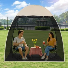 Screen House Gazebo, 2-4 Person Pop Up Screen Tent, Instant Screen Room with ...