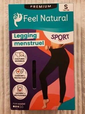 Legging menstruel Feel Natural Taille S noir neuf - Photo 1/4