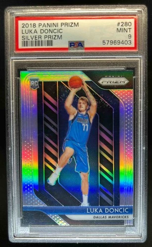 2018-19 Prizm Luka Doncic RC Prizm Silver Rookie #280 Mavericks PSA 9