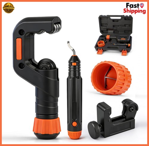 Pipe Cutter Set 4 PCS Copper Tubing Cutter Mini Tube Cutter Reamer Tool 1/4"-2"