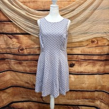 NY & Co Womens Lavender/Pink Sleeveless Geometric Print Sheath Dress Size L
