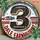 Tin Metal Signs Home Décor Vintage Dale Earnhardt Race Number 3 8x8 Inches