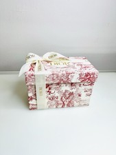 Christian Dior Red Toile de Jouy Small Gift Box with Ribbon 7" x 4" x 4.75"
