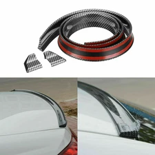 Universal Carbon Fiber Spoiler Wing Rear Sunroof Window Tail Lip Trim Sticker
