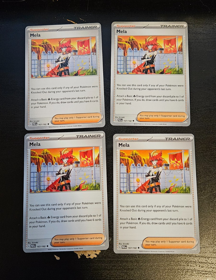 4x Mela 167/182 Pokemon Card TCG Playset