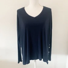 CAbi Lighthouse Tee Navy White Striped Top Style 5742 Size M Oversized