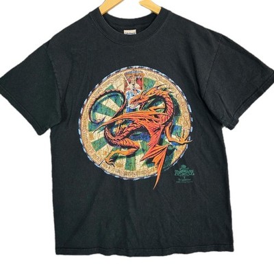 Vintage 2006 Alchemy Gothic Dragon Graphic T Shirt Mens M Black Fantasy Tee 90's