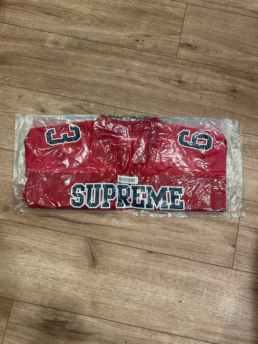 Size Large - Supreme FW25 Bones Graphic Logo Football Jersey Red