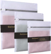 Lingerie Bags for Washing Delicates Pack of 3 L/M/S Laundry Bags Mesh Wash Bags