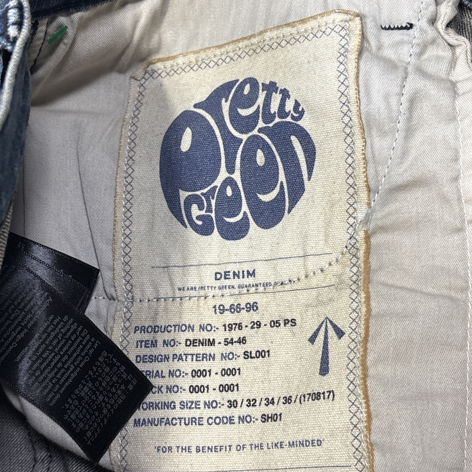 Pretty Green Jeans 36x32  Denim Burnage Regular Fit Button Fly New Fits 35 X 31 - View 10