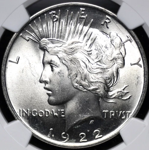 1922 PEACE DOLLAR NGC MS 63 EXCELLENT SUPER FLASHY BRIGHT WHITE LUSTER OVER