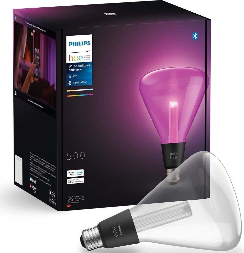 Philips Hue Lightguide Smart LED-Lampe ST70, Triangle Form, E27 | White & Color Ambiance, Weißes und farbiges Licht, 500 lm, Smart Home, App- und Sprachsteuerung, Retro Design - Bild 9
