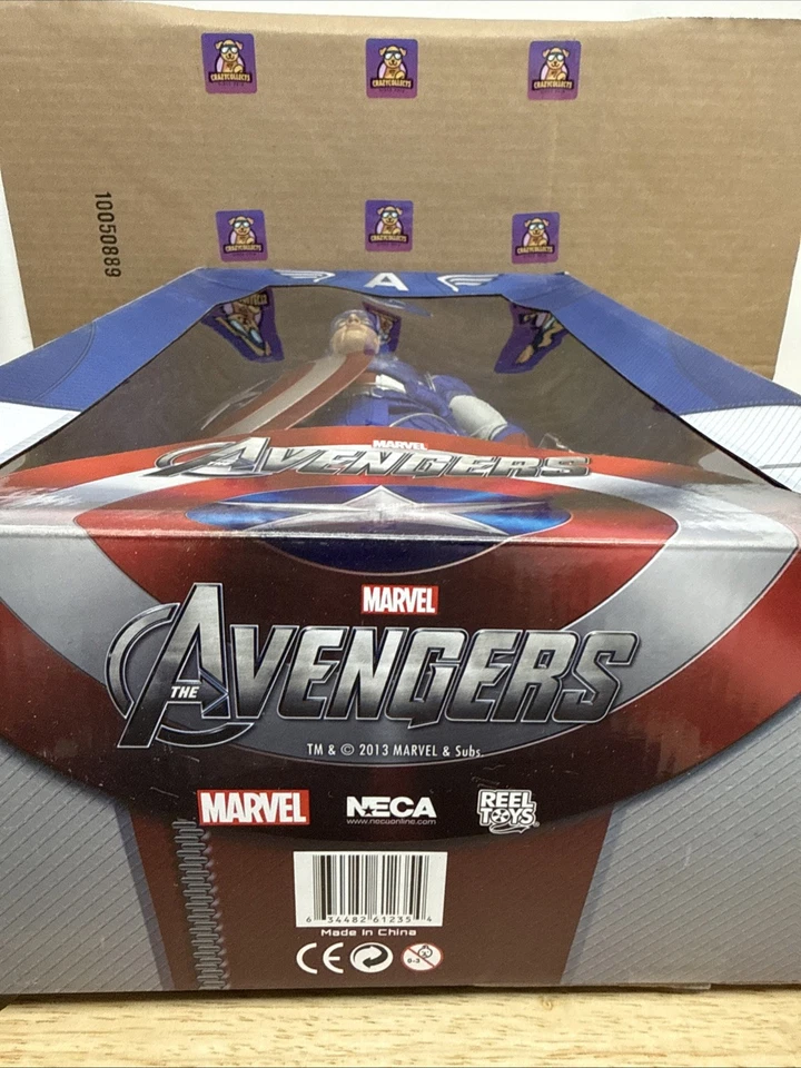 Фигурка NECA 1/4 CAPTAIN AMERICA Avengers масштаб 18 дюймов Marvel Quarter Chris открытая коробка - Изображение 3 из 4