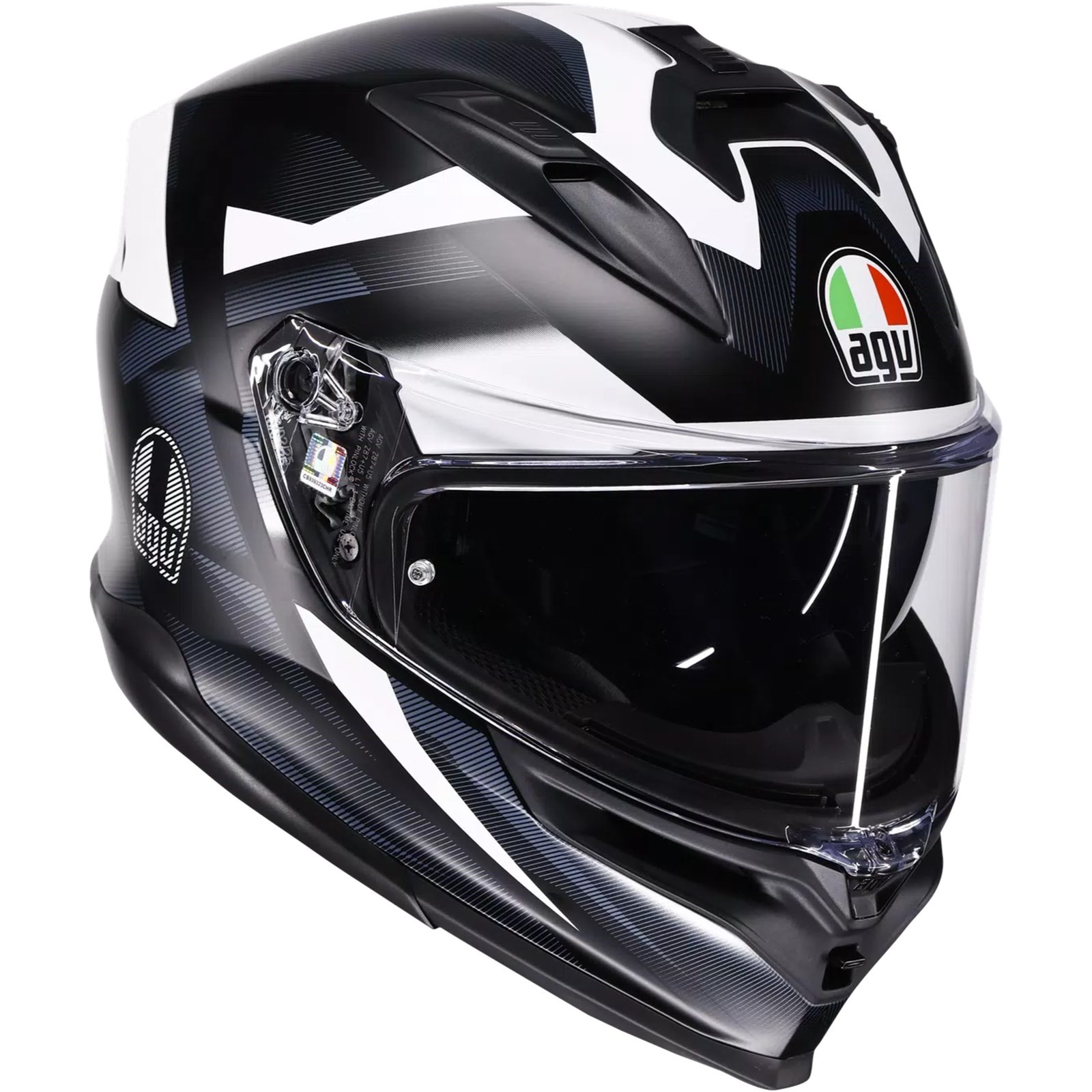 Motorrad Helm S - AGV K7 Glimpse Integralhelm - schwarz-weiß matt