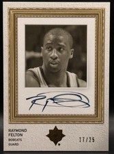 2008-09 Ultimate Collection Raymond Felton 17/25 Prototypical On Card Auto Frame