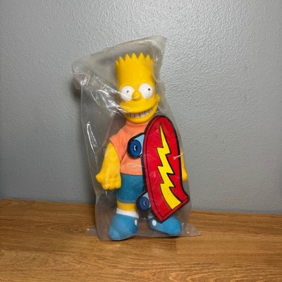 VTG 1990 Burger King Bart Simpson Plush Hard Head The Simpsons New Doll
