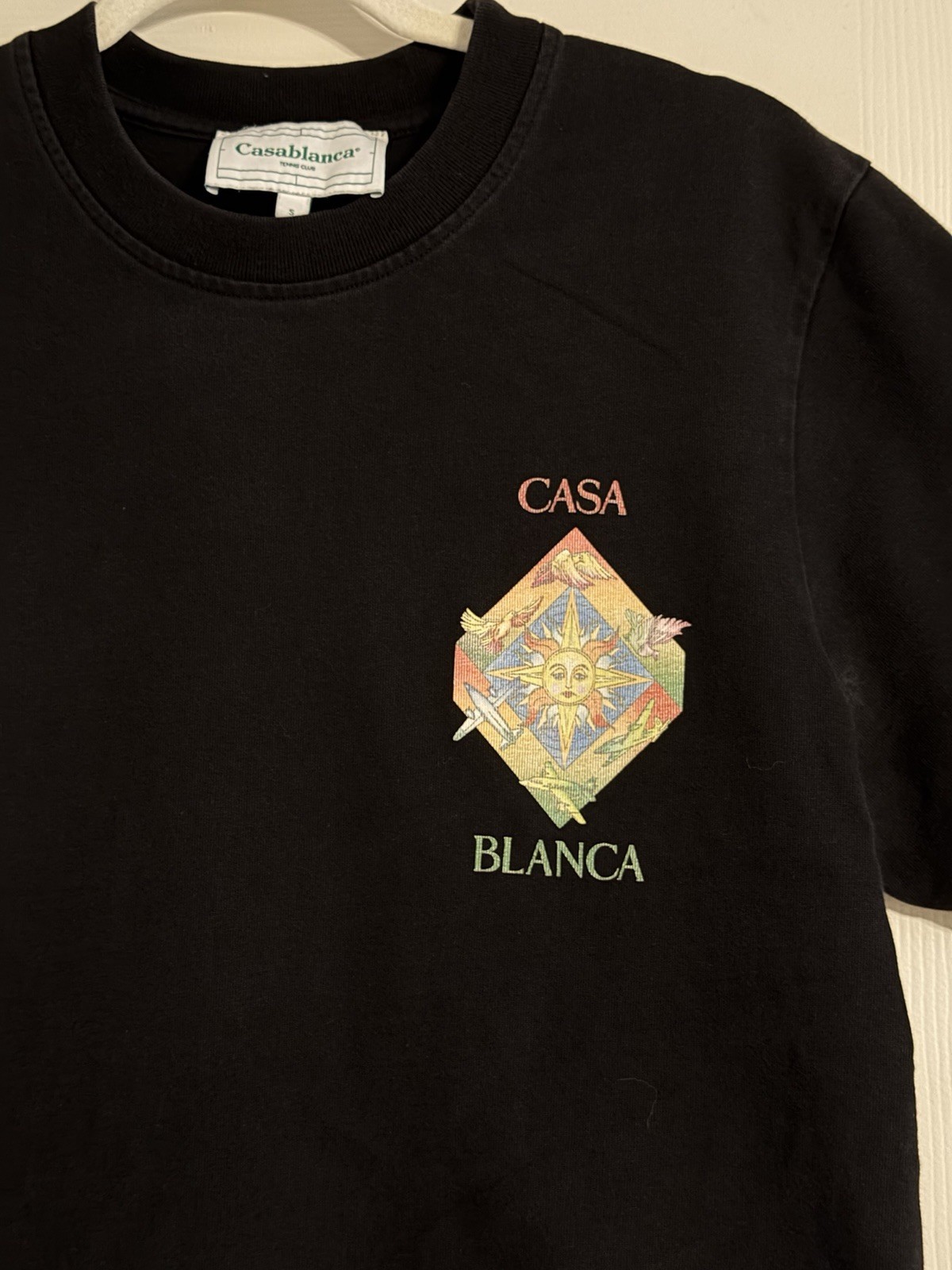 CASABLANCA Casablanca Black Embroidered Logo T-Shirt SIZE S image 4
