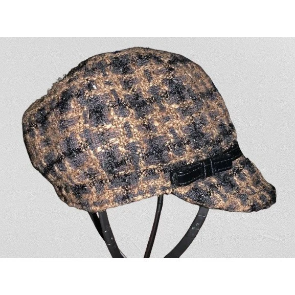 Женская коричневая черная твидовая дирижерская шляпа скрипача Nine West Newsboy - Изображение 3 из 4