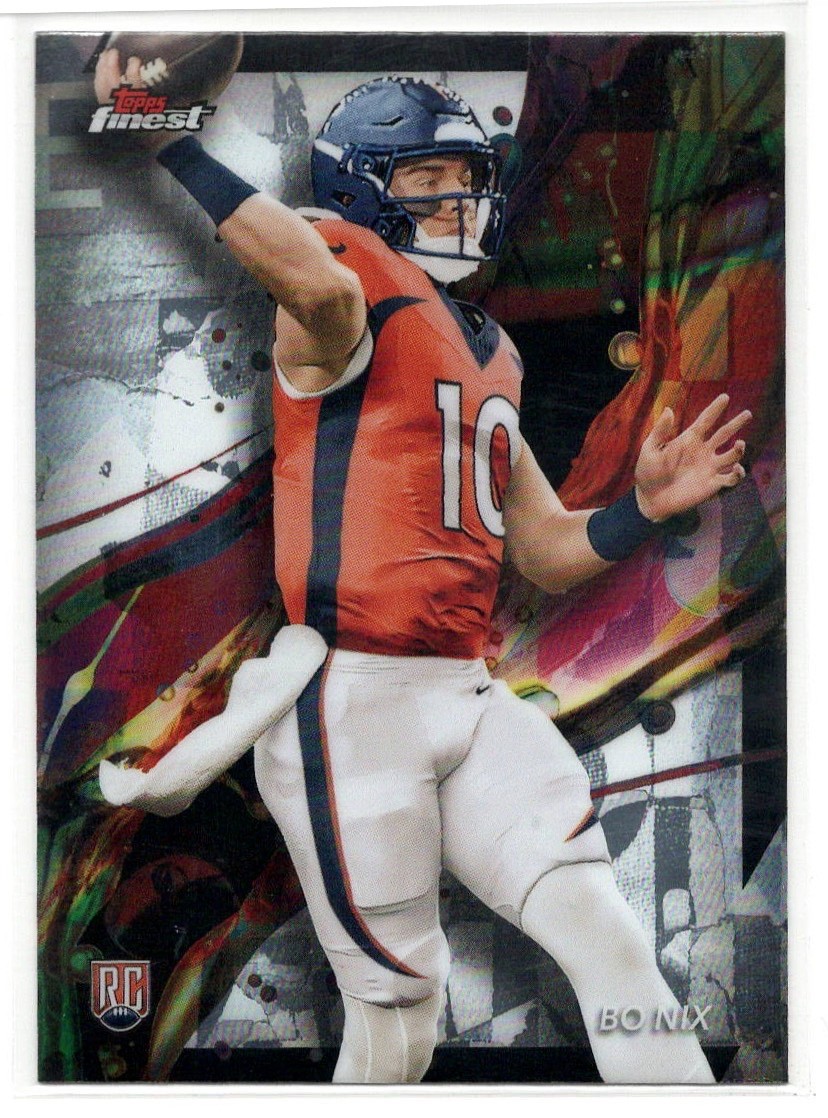 2024 Topps Finest - Common Bo Nix #63 (RC) Denver Broncos
