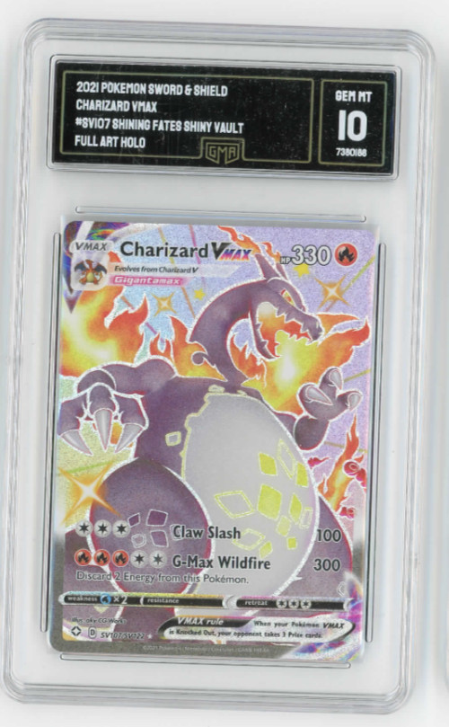 Pokemon 2021 Charizard VMAX SV107 Shiny Vault Shining Fates GEM MINT 10