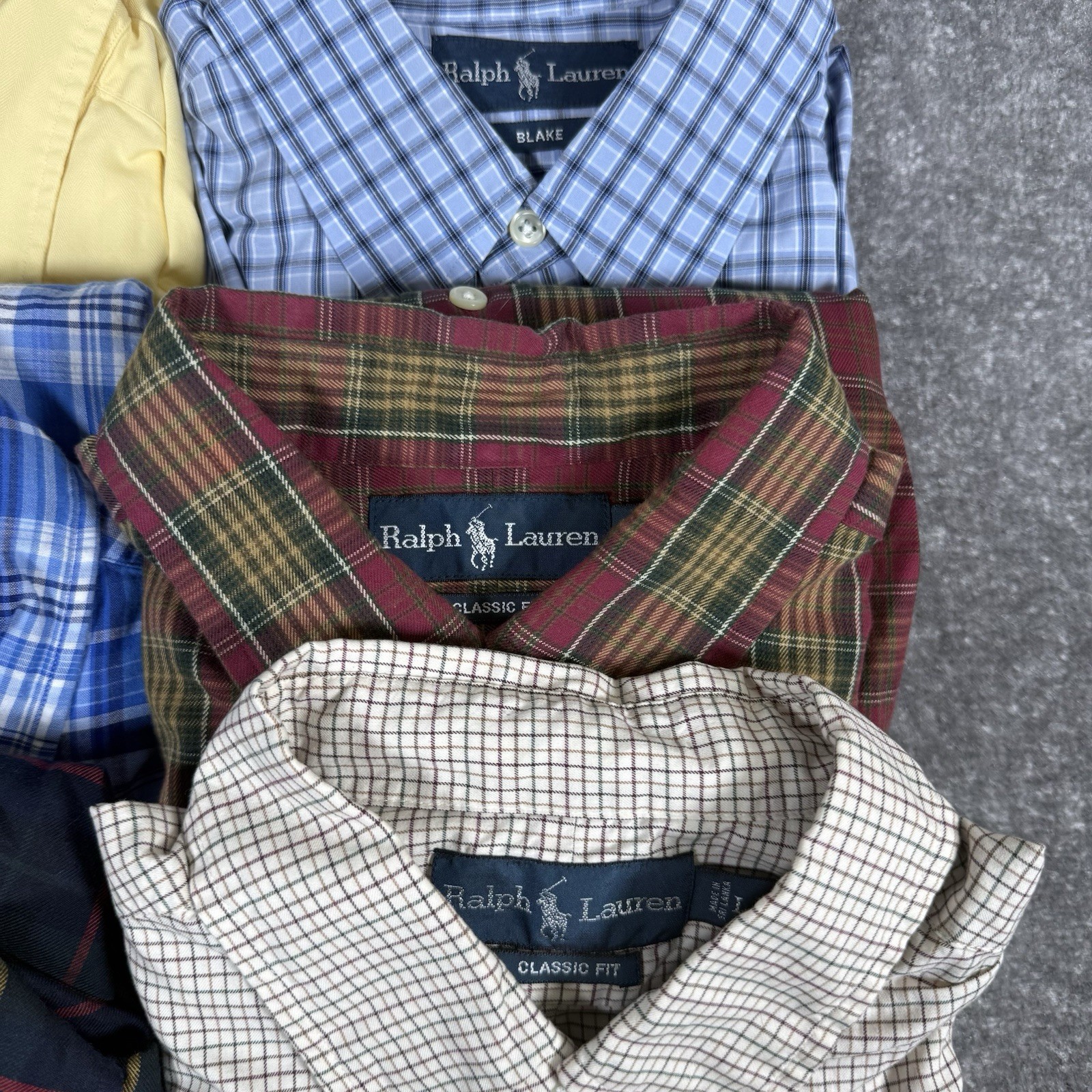 Ralph Lauren Shirts Men's Large Long Sleeve Button Up Lot of 6 Various Fits thumbnail 2