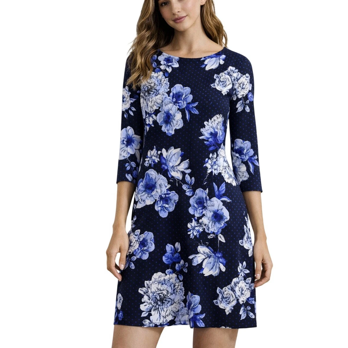 Connected Plus Size Printed Popover Dress & Reviews - Dresses - Plus Sizes - Macy's