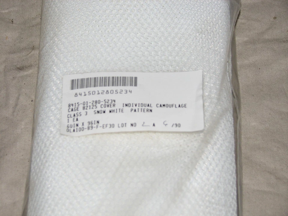Lote de 10- Red de camuflaje blanca como la nieve 5 pies X 8 pies francotirador ganso persiana, cubierta de estanque Foto 2 de 2