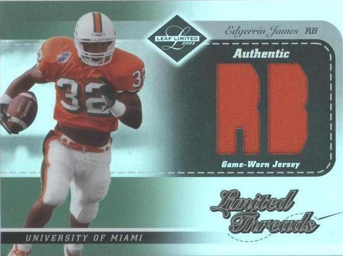 2003 Leaf Limited - Limited Threads Edgerrin James #LT-39 Position /75 ...