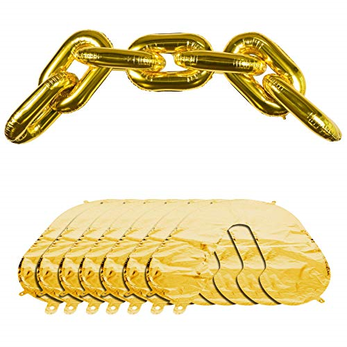 Balloons 90s Party Decorations Giant Chain Links Gold Silver 40