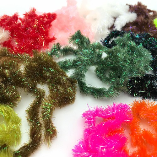 FRIZZLE CHENILLE - Hareline Fly Tying Material - Medium, Large, Wide NEW! - Picture 2 of 18