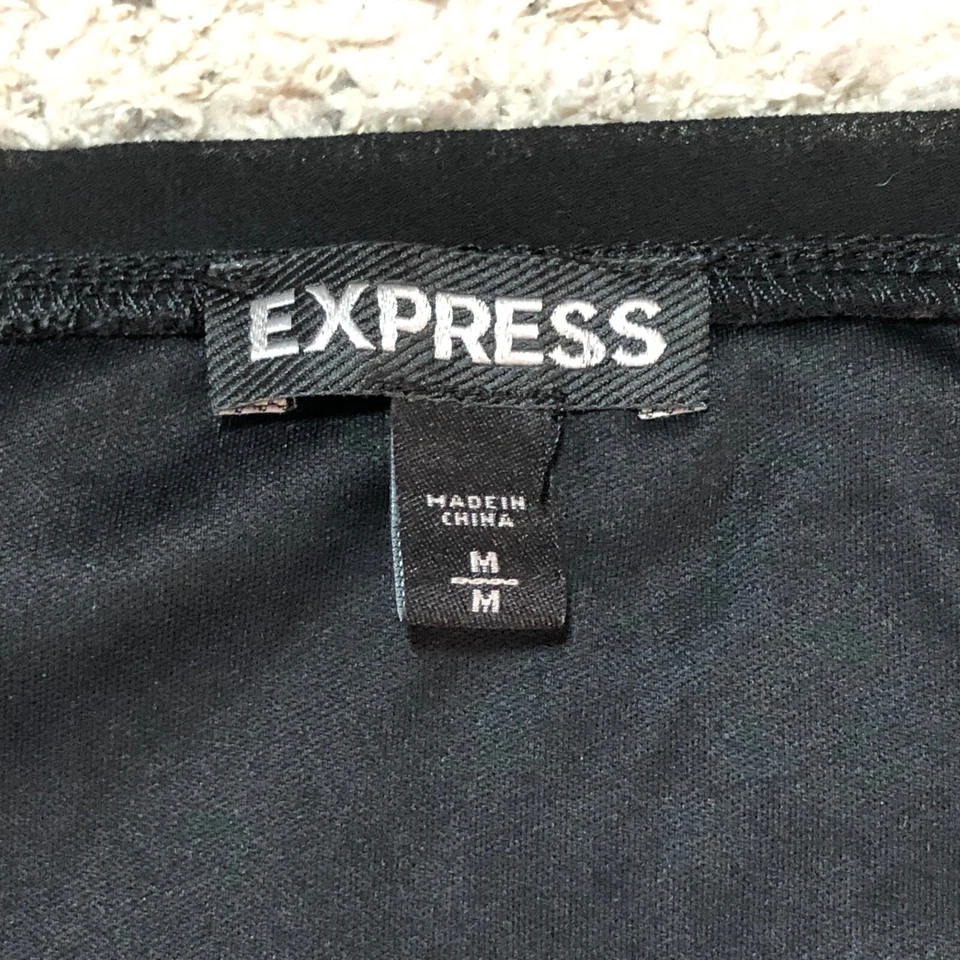 Blusa sin mangas Express de lentejuelas para mujer mediana sin mangas fiesta brillante negra Foto 2 de 4