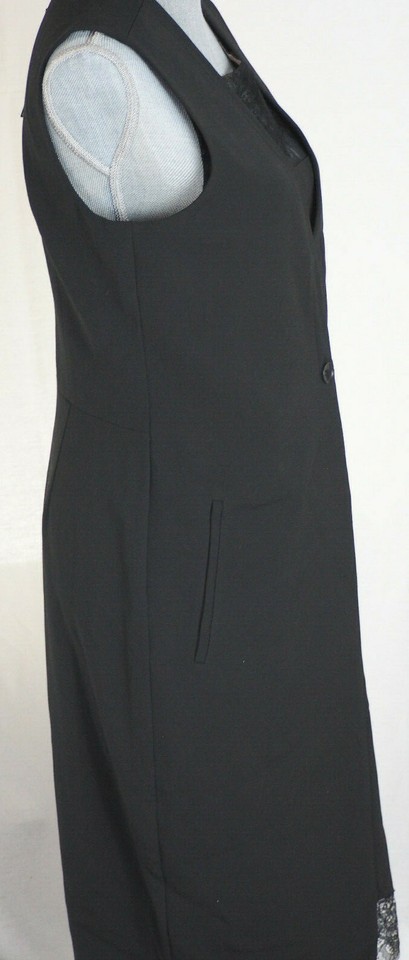Robe BCBG Max Azria Foster Noire - Dentelle Et Gilet Intégré - Taille M - Neuf Avec étiquette
