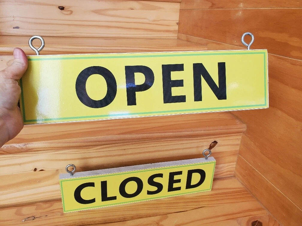 Vintage Open Closed Sign
