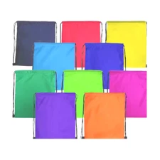 Large Drawstring Bag Cinch Sack String Backpack Laundry Gym Tote School