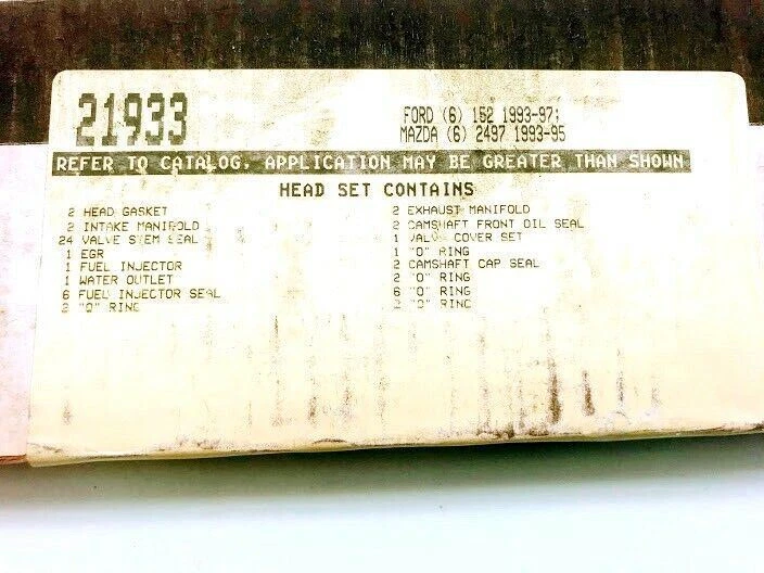Juego de juntas de culata Corteco Fel-Pro HS9931PT FORD 152 1993-97 y MAZDA 2497 93-95 Foto 3 de 4