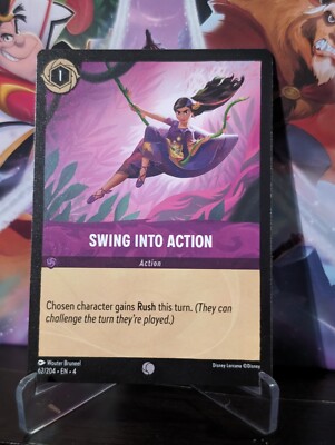 sell disney lorcana cards Trading Card Game Character Classification Swing Into Action 62/204 Common