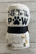 True Living Pet Print Plush Throw  Talk To The Paw  Plush Blanket 50  x60  