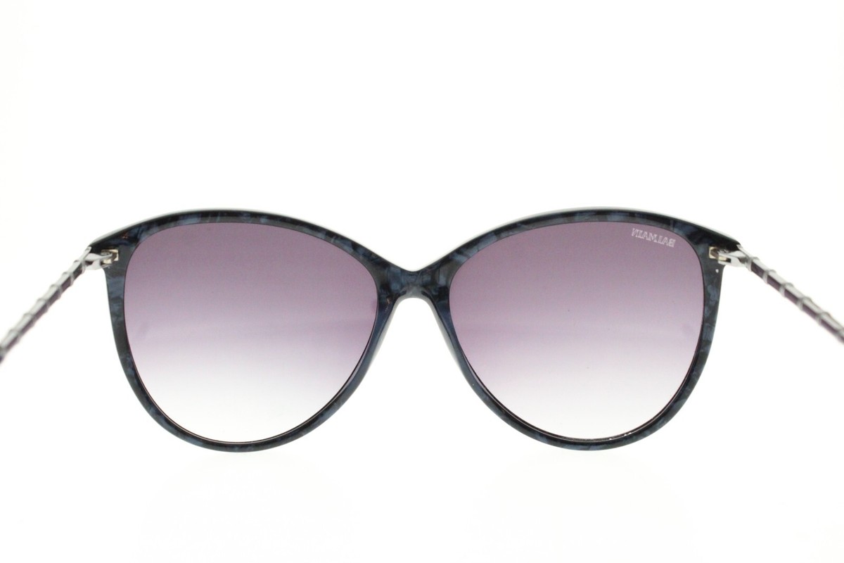 $470 Balmain BL2085B 03 Women's Blue Marble Silver Metal