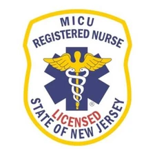 2 Inch Non-Reflective State of New Jersey MICU Registered Nurse Vinyl Sticker