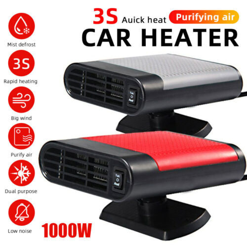 1000W Car Heater Portable Electric Heating Fan Defogger Defroster Demister 12V - Picture 1 of 18