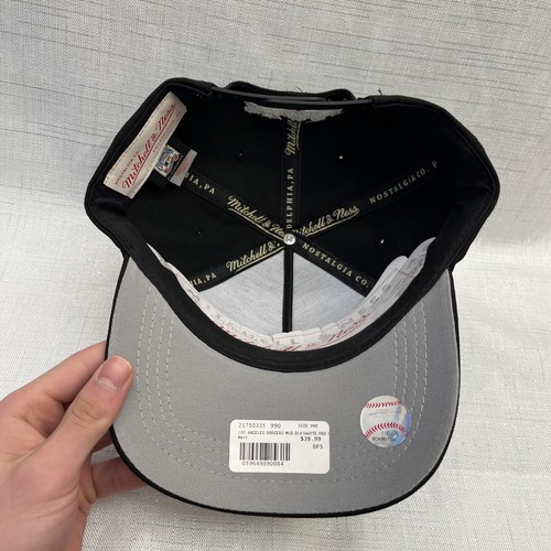 Los Angeles Dodgers Black Snapback Hat Cap Mitchell & Ness MLB Baseball - Picture 4 of 5